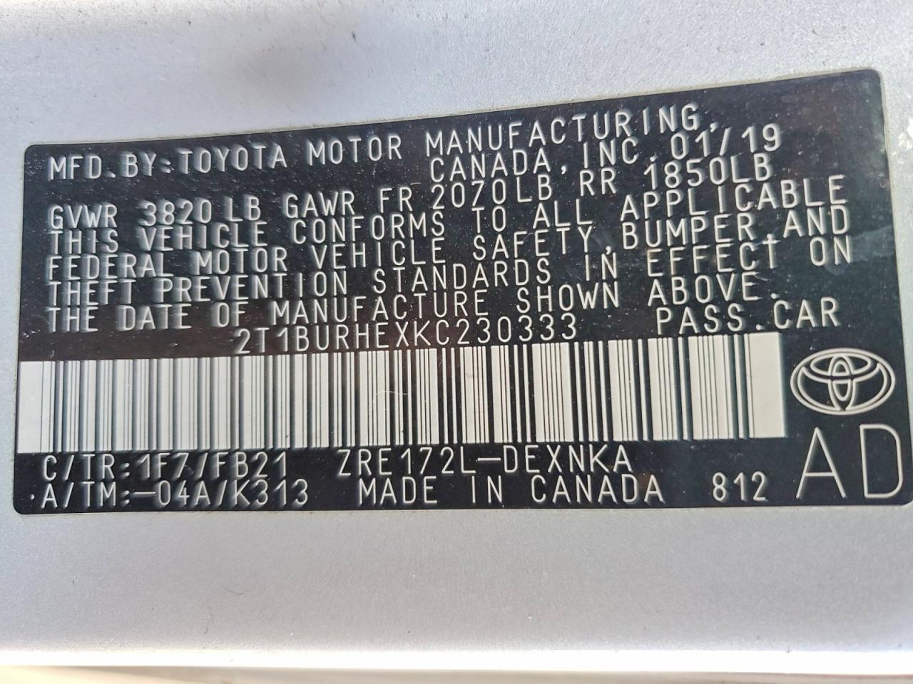 Toyota Corolla Le