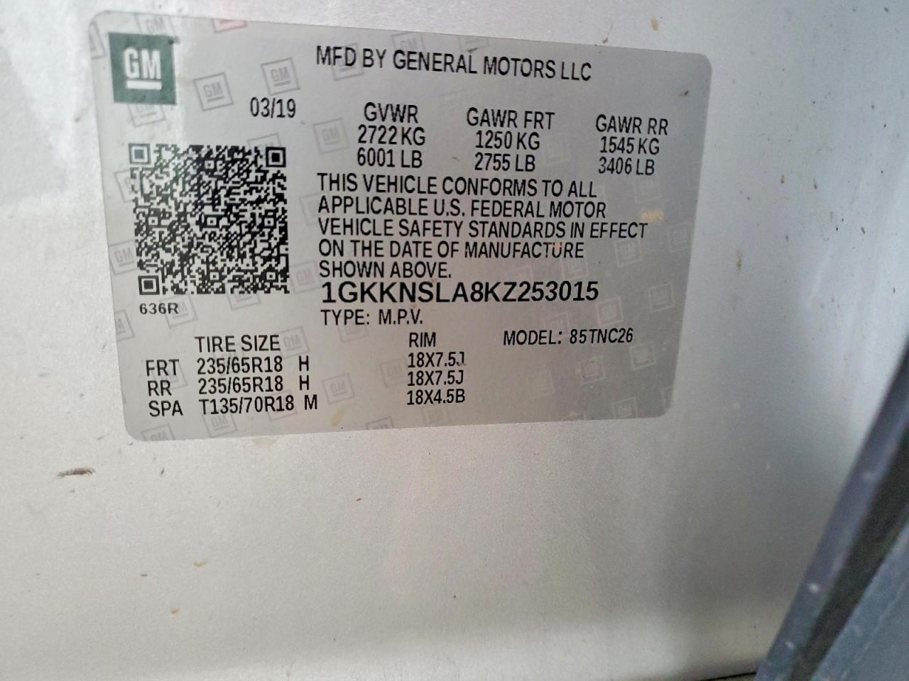 GMC Acadia Sle