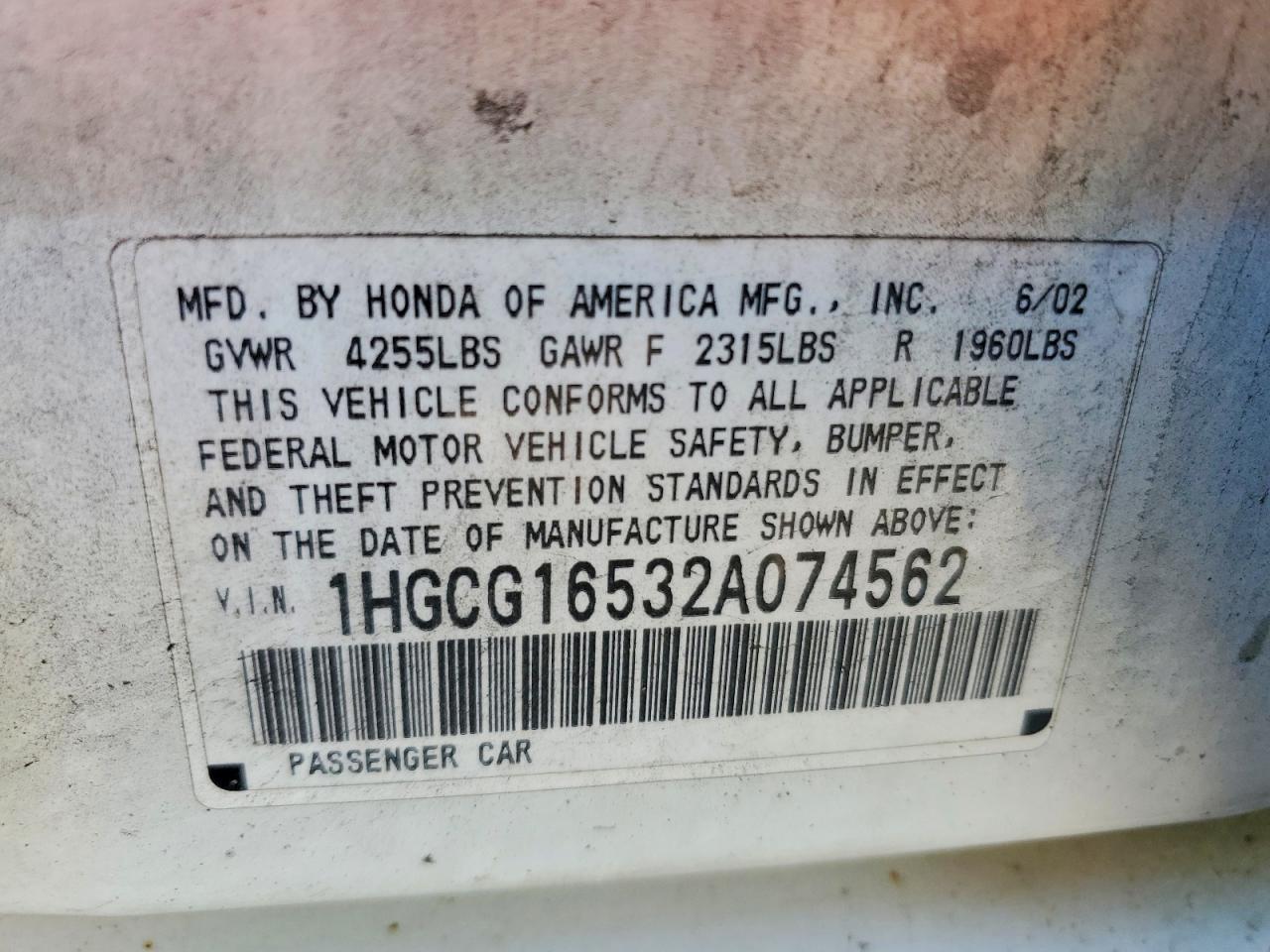 Honda Accord Ex