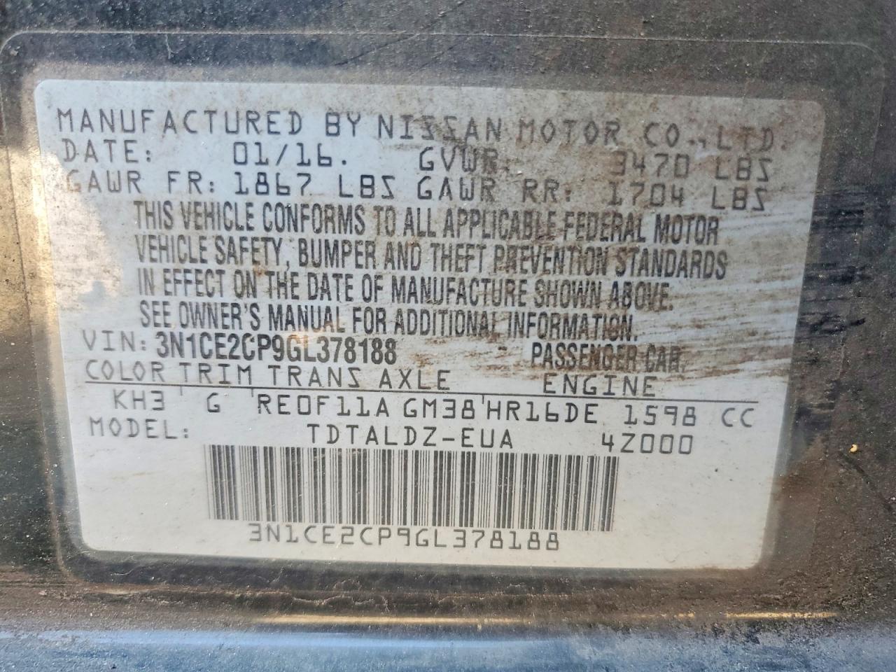 Nissan Versa Sv