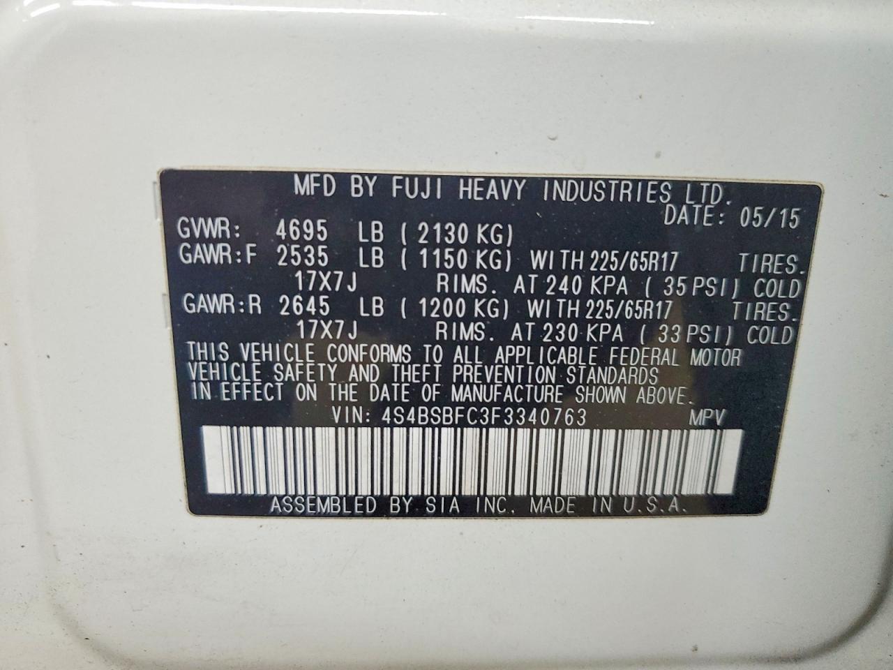 Subaru Outback 2.5i Premium