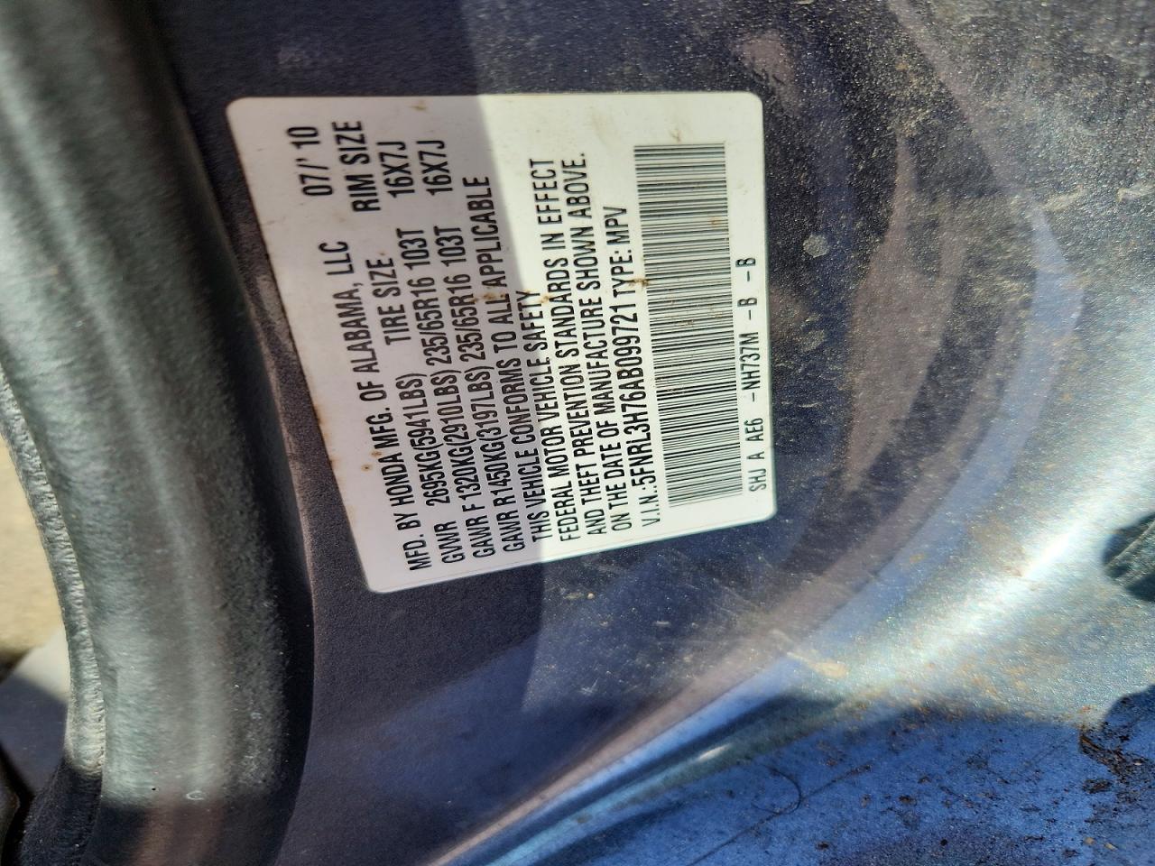Honda Odyssey Exl