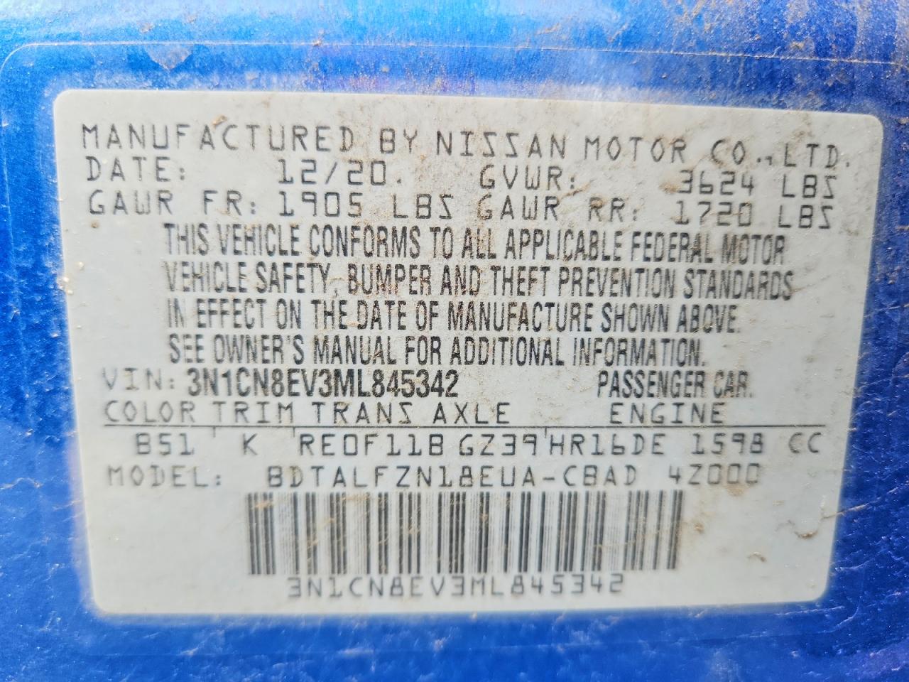 Nissan Versa Sv