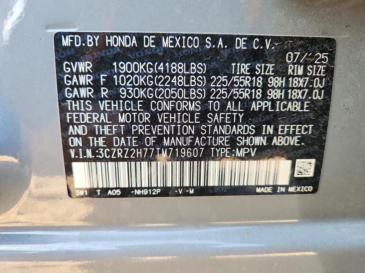 Honda HR-V Exl