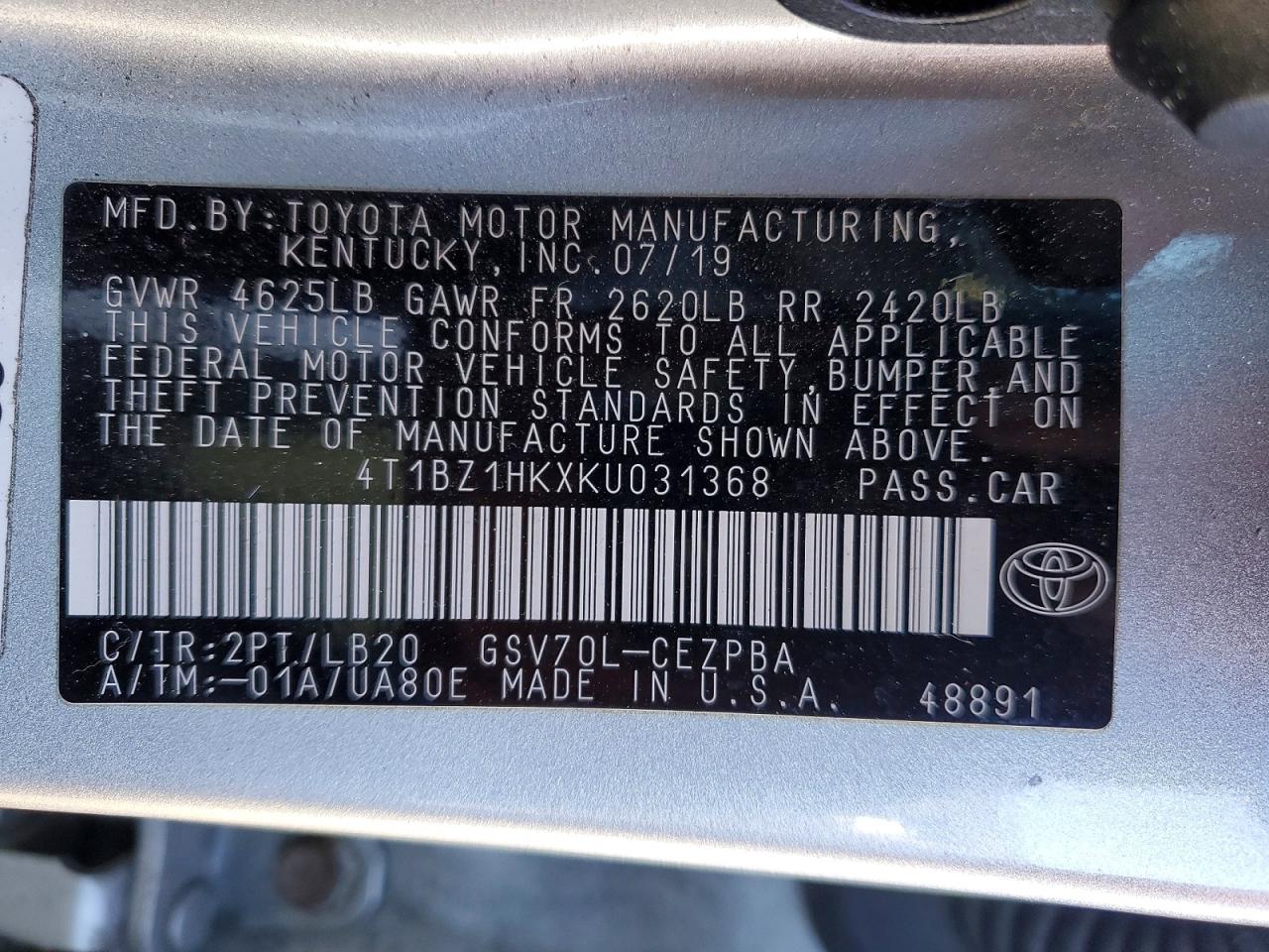 Toyota Camry Xse V6