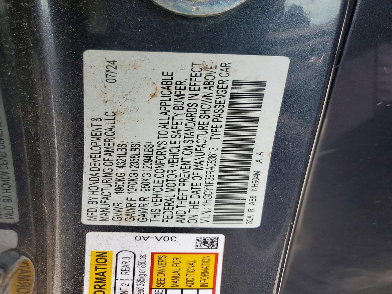 Honda Accord Ex