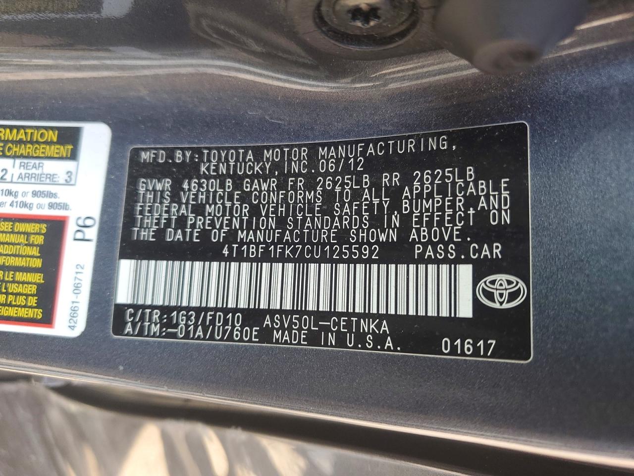 Toyota Camry Le
