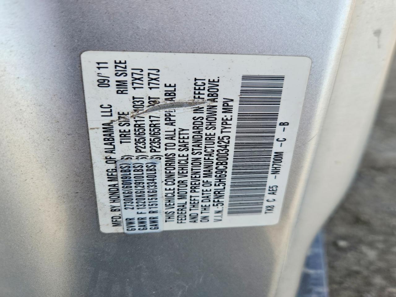 Honda Odyssey Exl