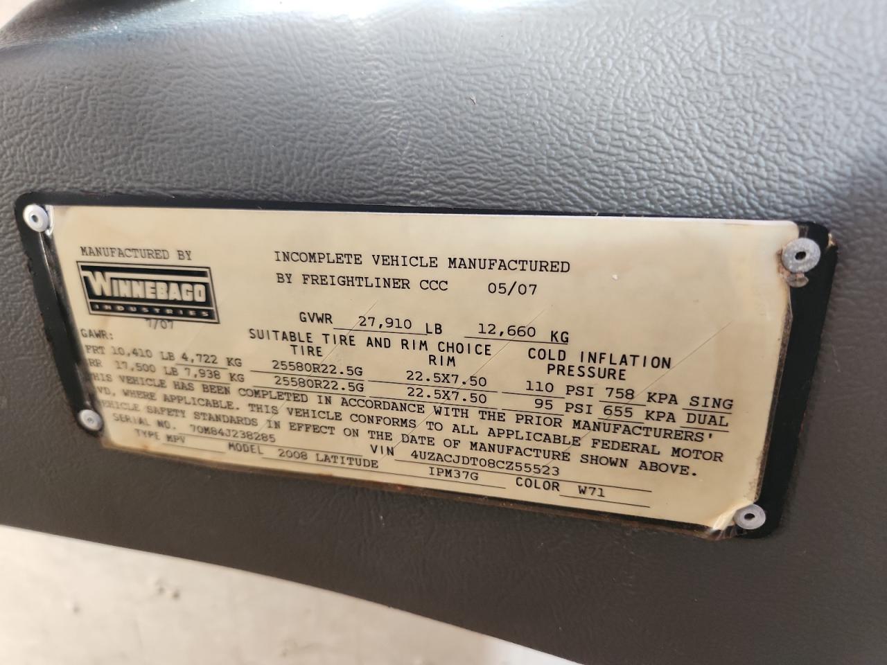 Freightliner Chassis X Line Motor Home