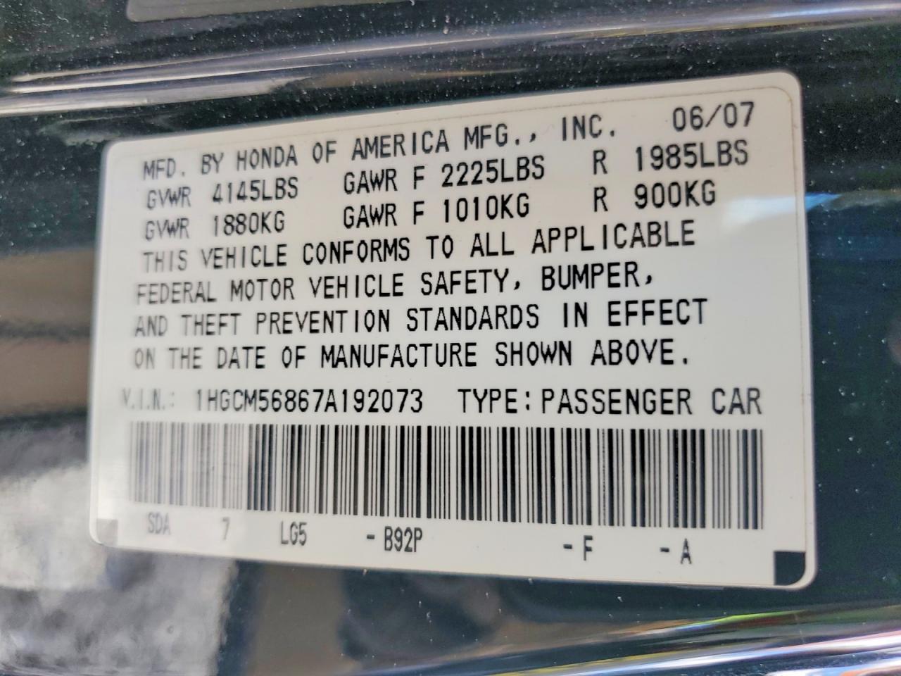 Honda Accord Ex