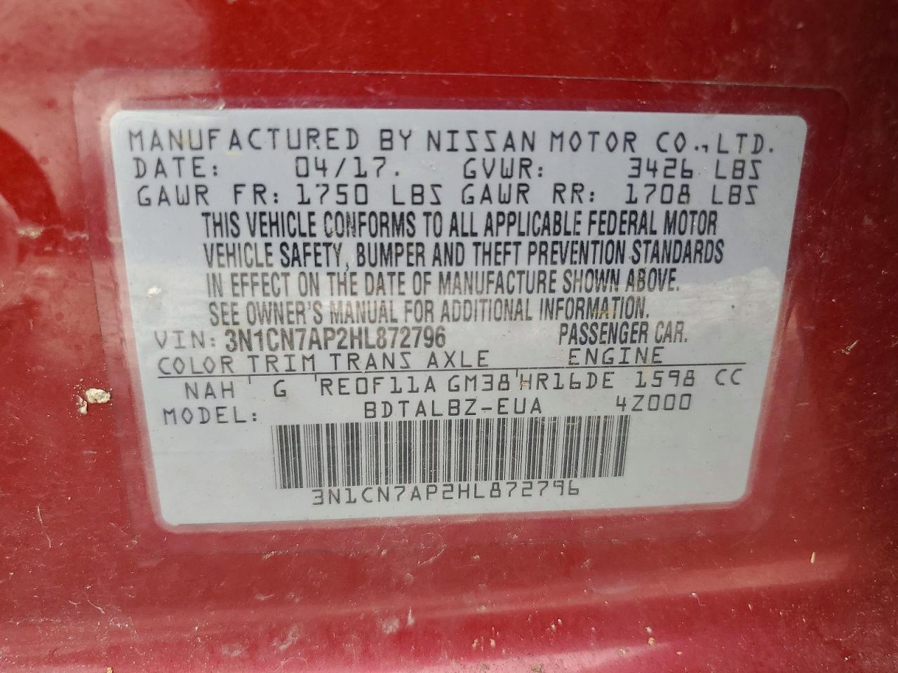 Nissan Versa 1.6 Sv