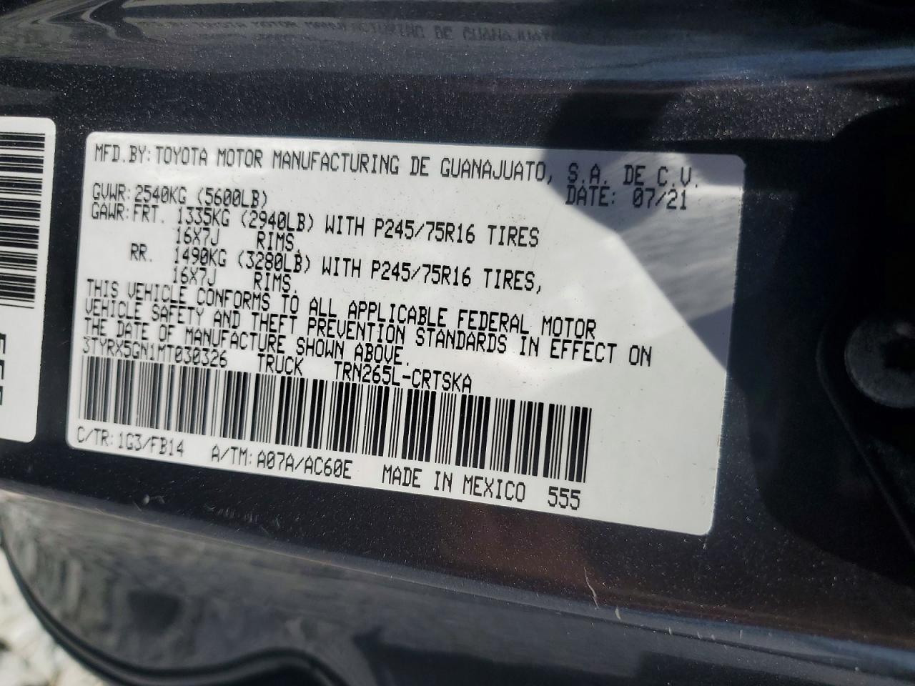 Toyota Tacoma Sr