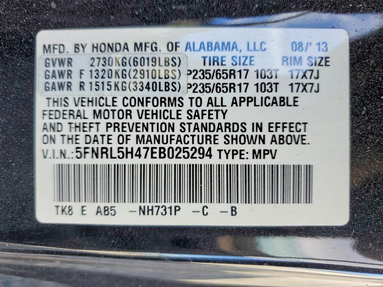 Honda Odyssey Ex