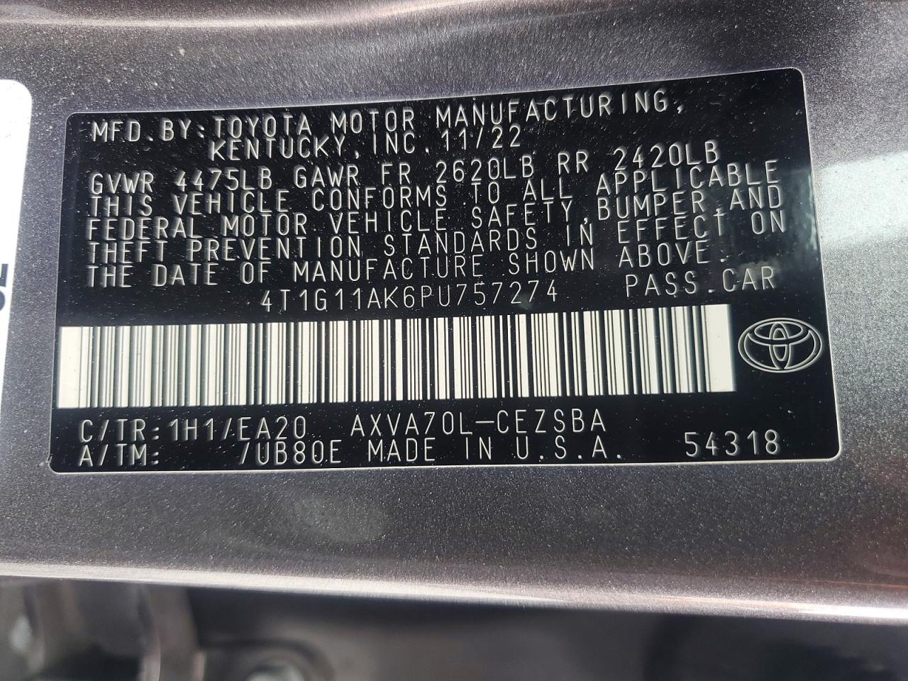 Toyota Camry Se