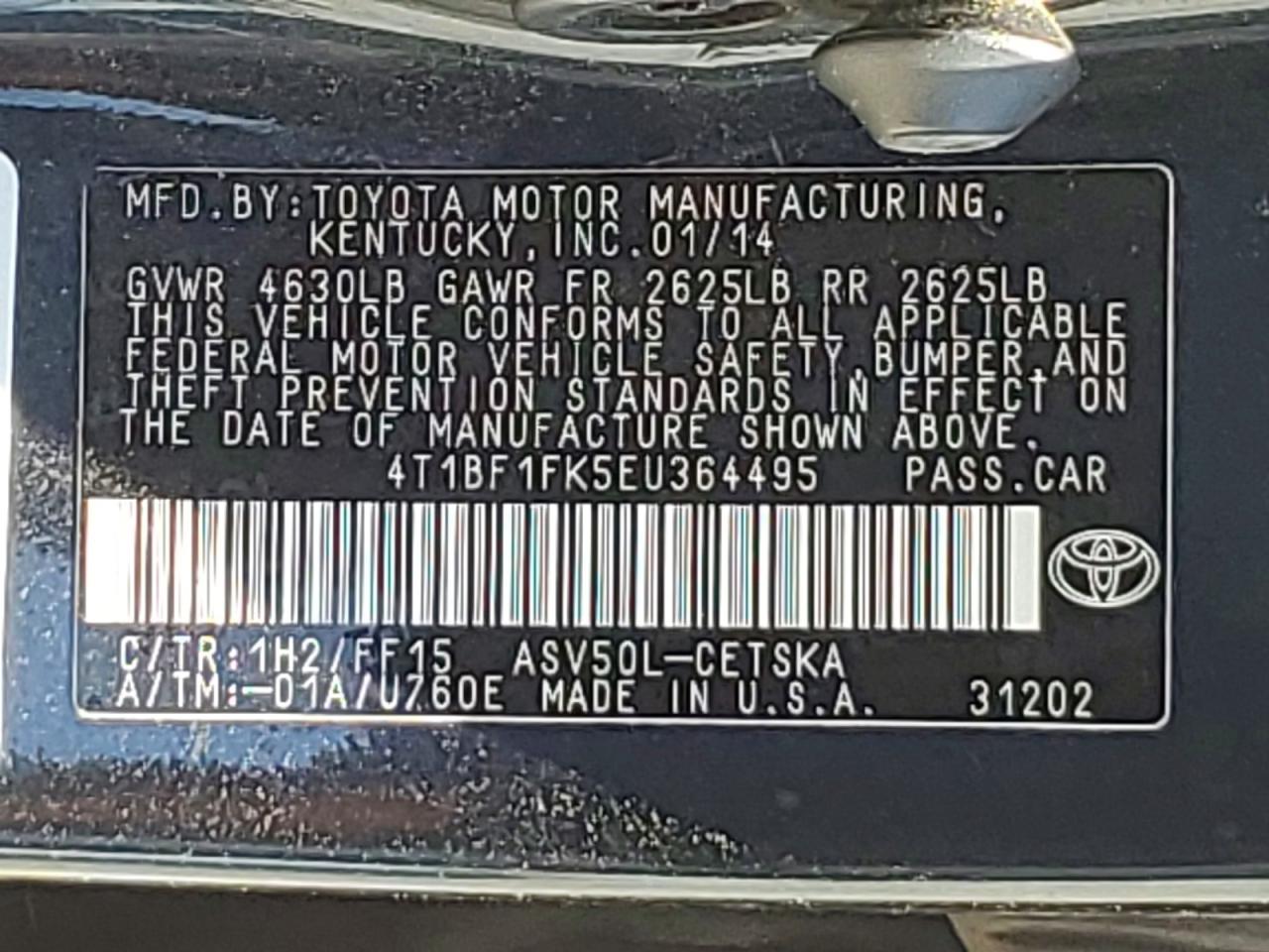 Toyota Camry Se