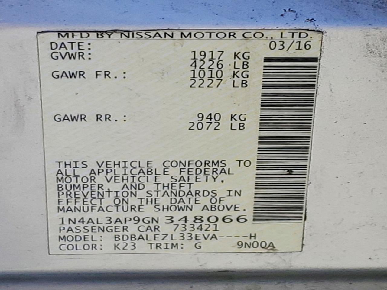 Nissan Altima 2.5 S