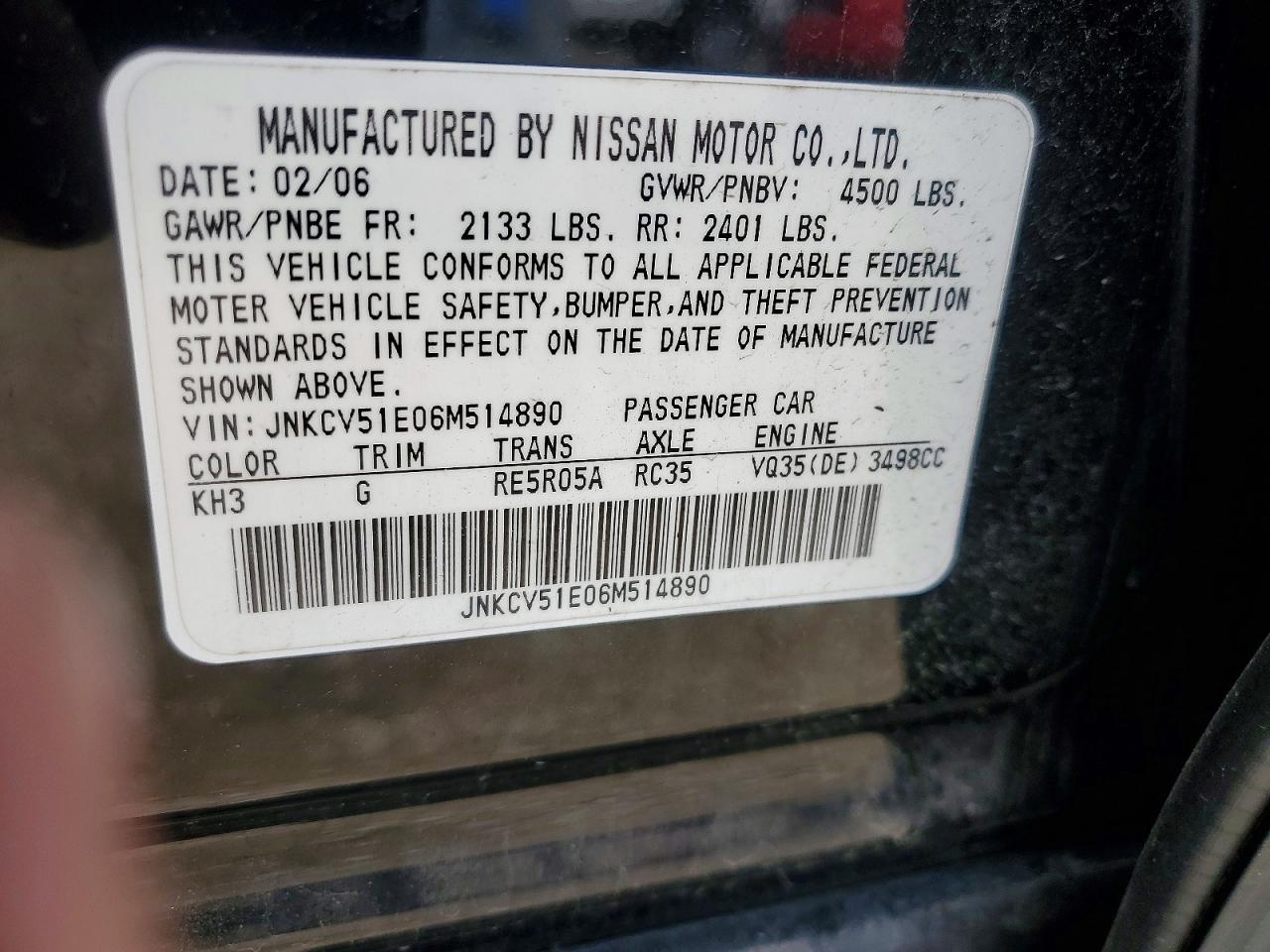 INFINITI G35 Base Base