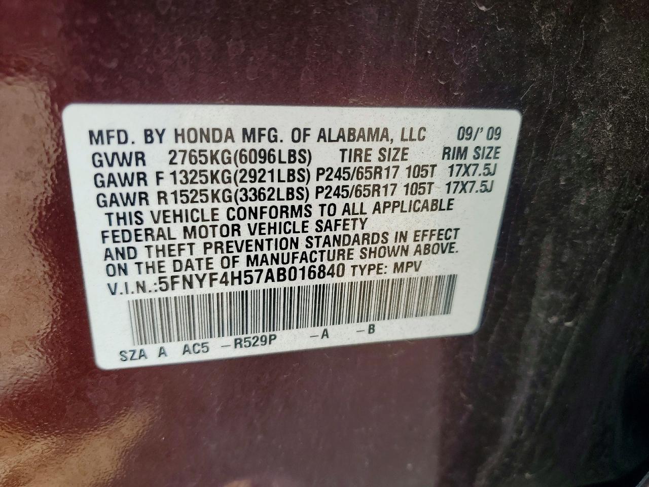 Honda Pilot Exl