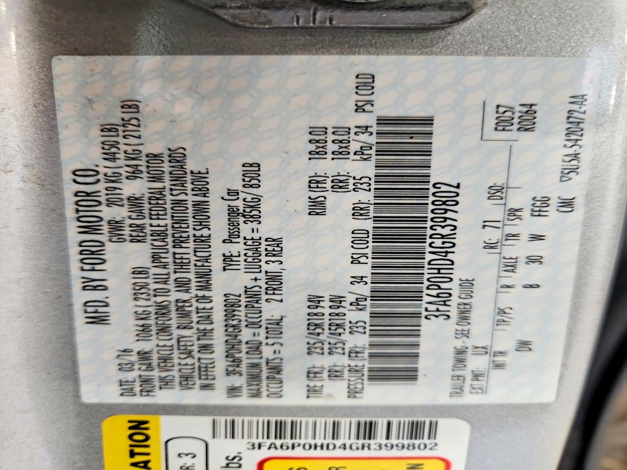 Ford Fusion Se
