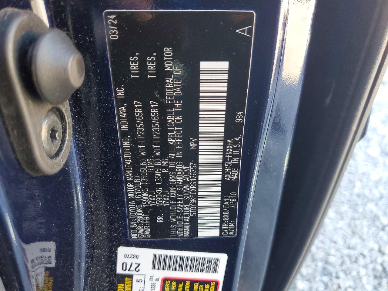 Toyota Sienna Xle 7-passenger