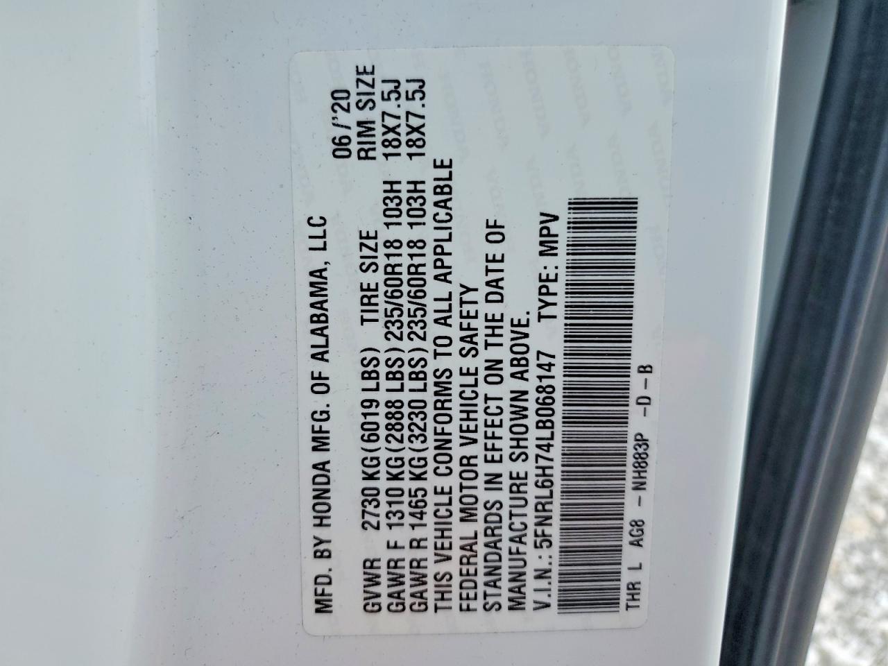 Honda Odyssey Exl