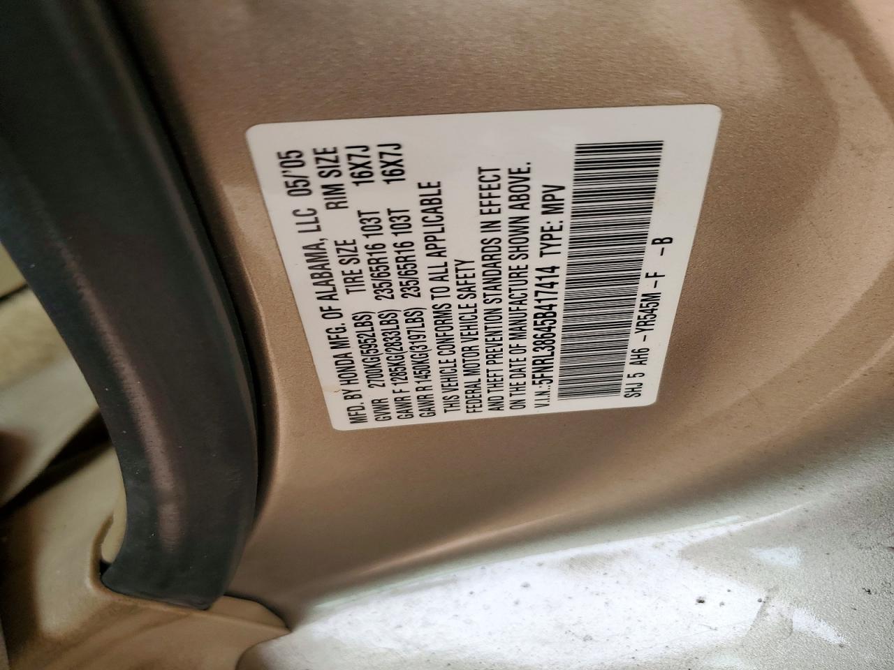 Honda Odyssey Exl