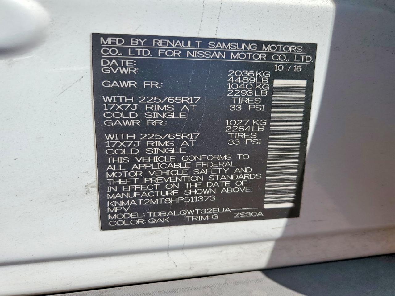 Nissan Rogue Sv