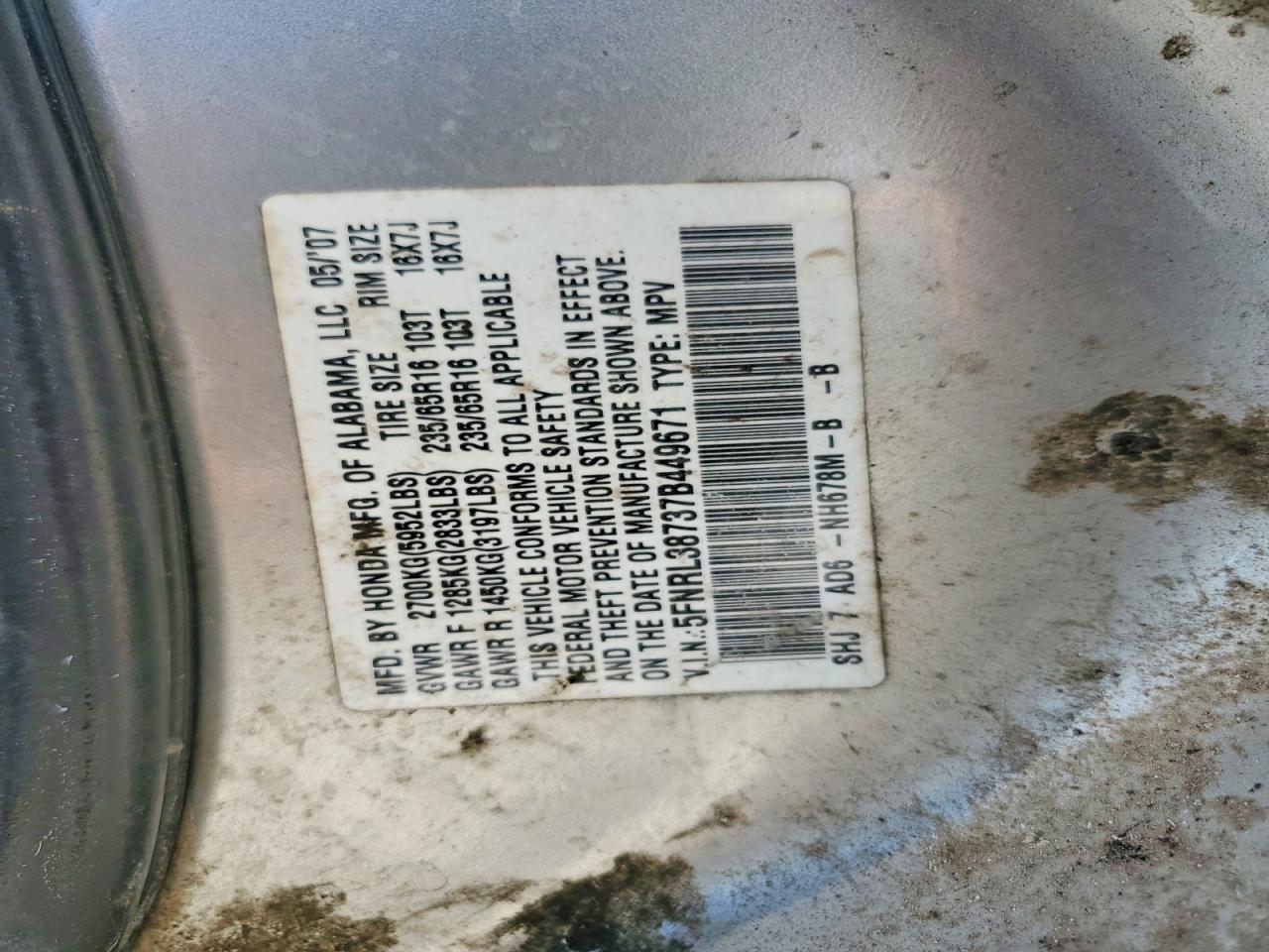 Honda Odyssey Exl
