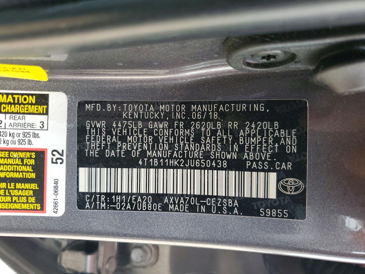 Toyota Camry Se