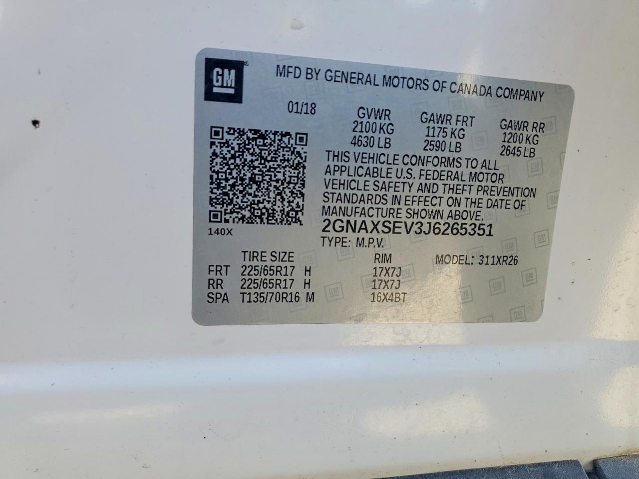 Chevrolet Equinox Lt