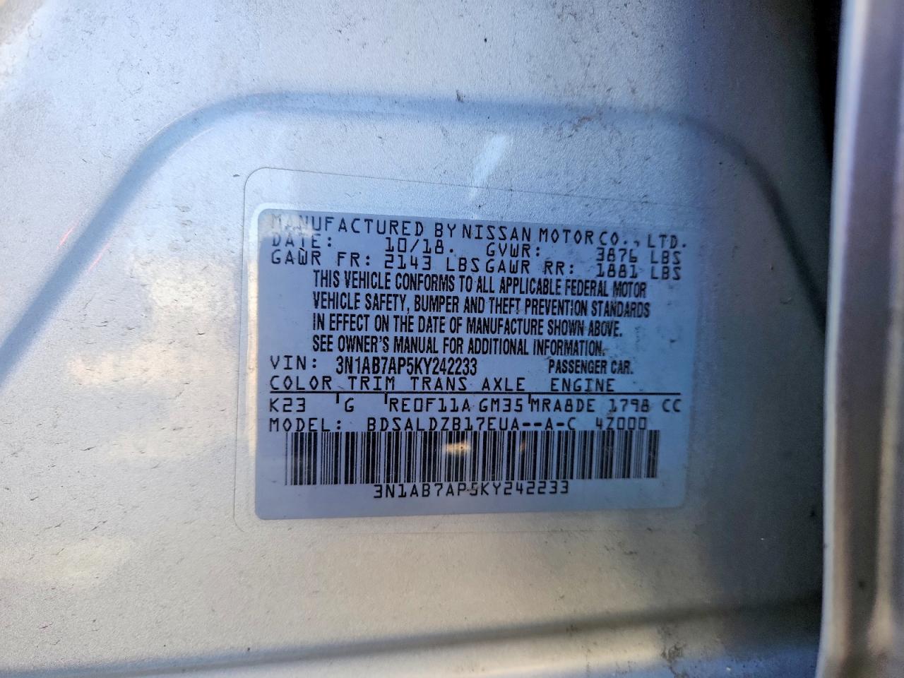 Nissan Sentra Sv