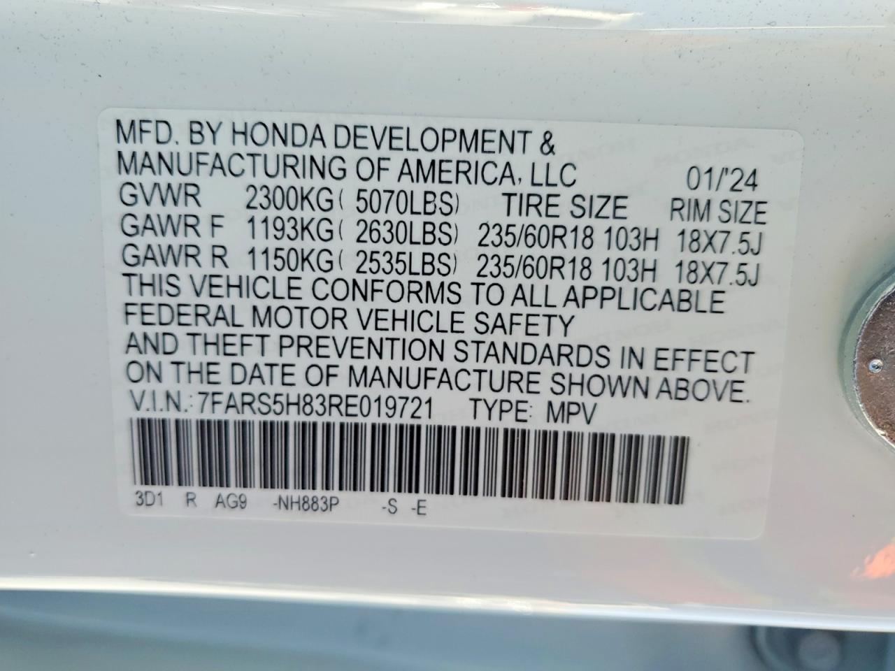 Honda Crv Sport-l