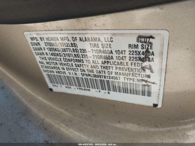 Honda Odyssey Touring