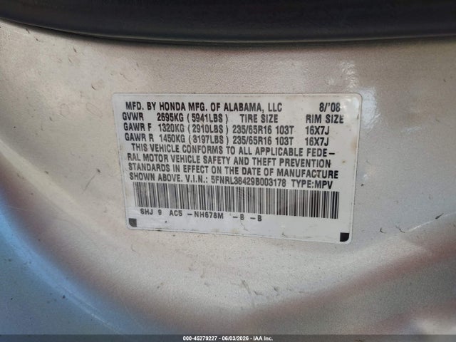 Honda Odyssey Ex
