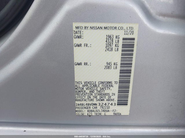 Nissan Altima S Fwd