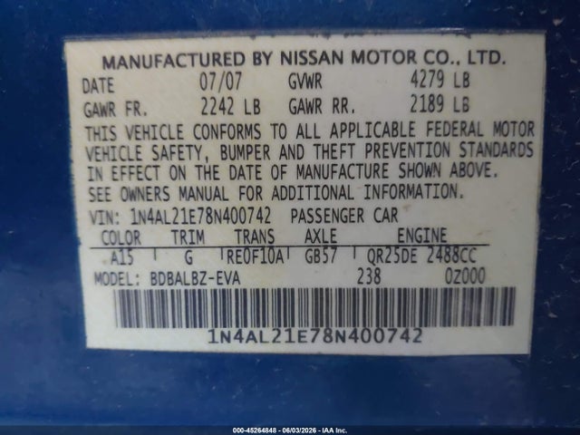 Nissan Altima 2.5 S