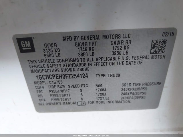 Chevrolet Silverado 1500 Wt