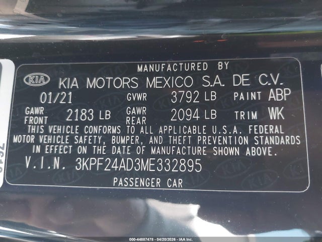Kia Forte Lxs