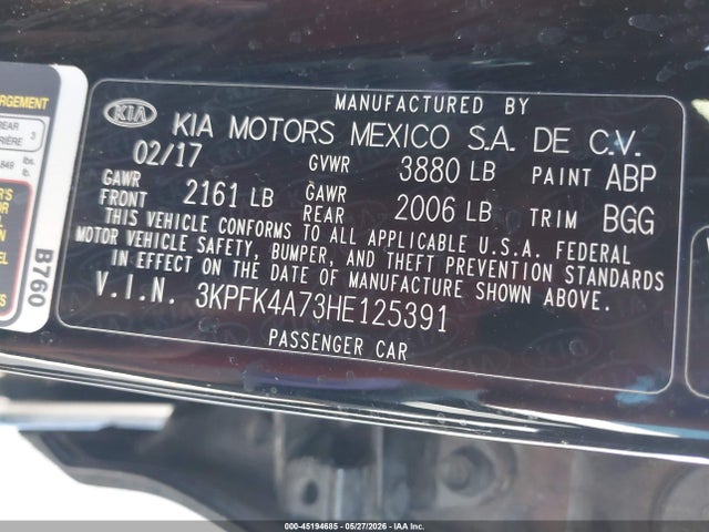 Kia Forte Lx