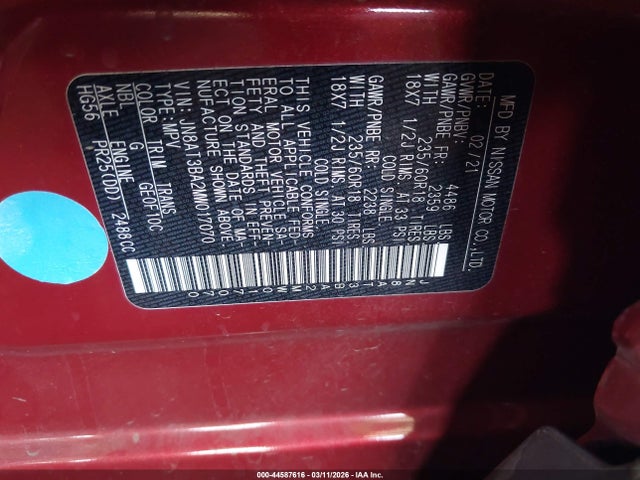 Nissan Rogue Sv Fwd