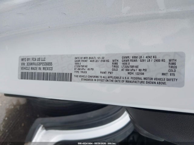 Ram Promaster Cargo Van High Roof 159 Wb Ext