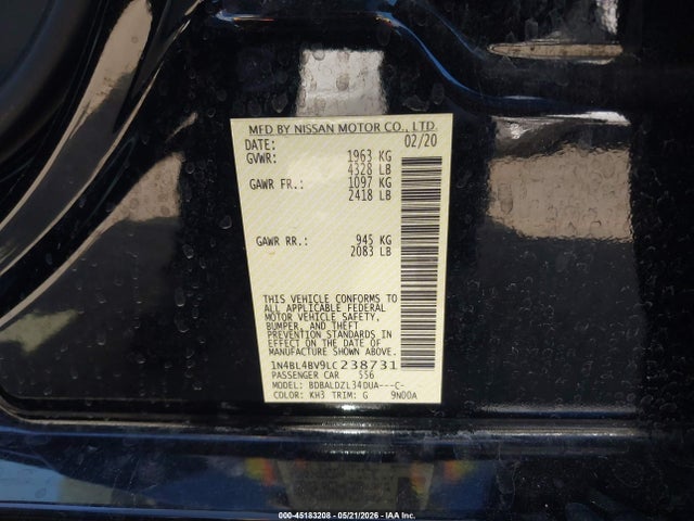 Nissan Altima S Fwd