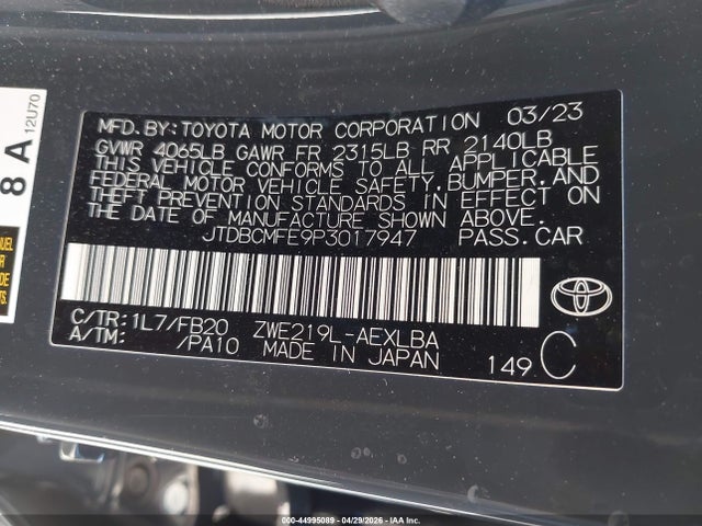 Toyota Corolla Hybrid Le