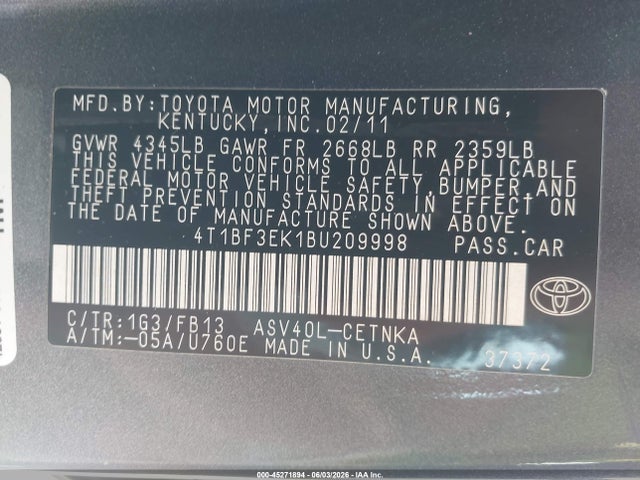 Toyota Camry Le