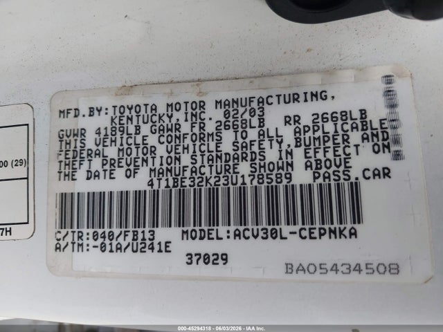 Toyota Camry Le