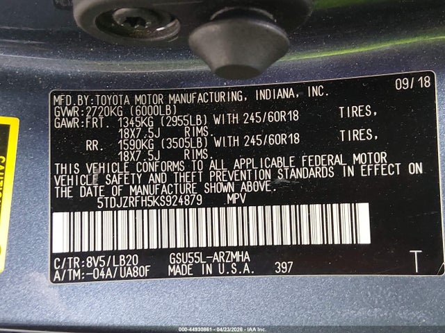 Toyota Highlander Xle