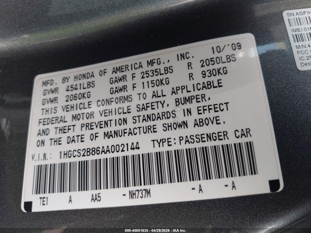Honda Accord 3.5 Ex-l