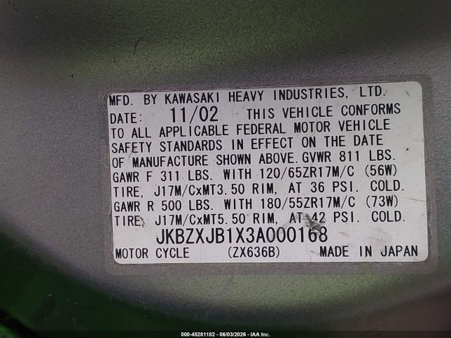 Kawasaki Zx636 B1