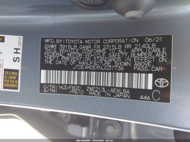 Toyota Corolla Hybrid Le