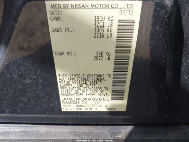 Nissan Altima 2.5 Sv